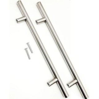 2 Puxador Inox Tubular Haste 250mm  em Aço Portas Gavetas Armários em Oferta na Shopee