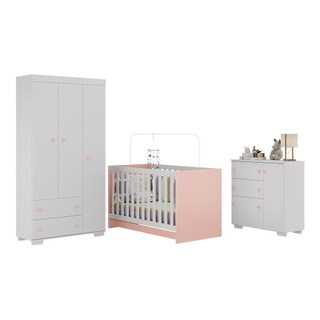 Quarto Infantil Completo com Colchão Incluso Algodão Doce Multimóveis MP4253 em Oferta na Shopee