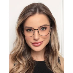 83111 ARMACAO DE OCULOS GURAU FEMININO METAL GATINHA QUADRADO LENTE UV400
