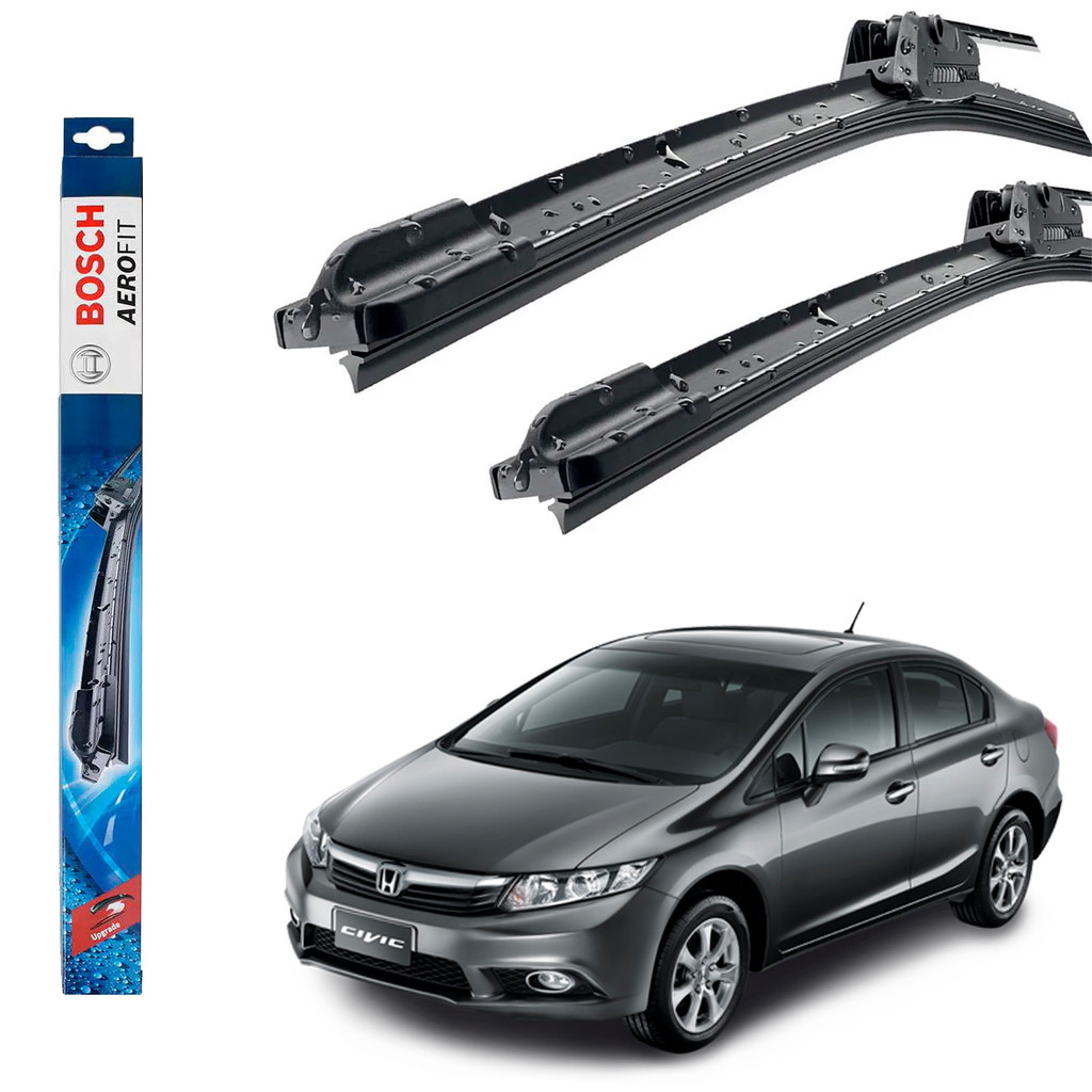 Jogo Palheta Dianteira Limpador Parabrisa Honda New Civic 2012 - 2016 em Oferta na Shopee