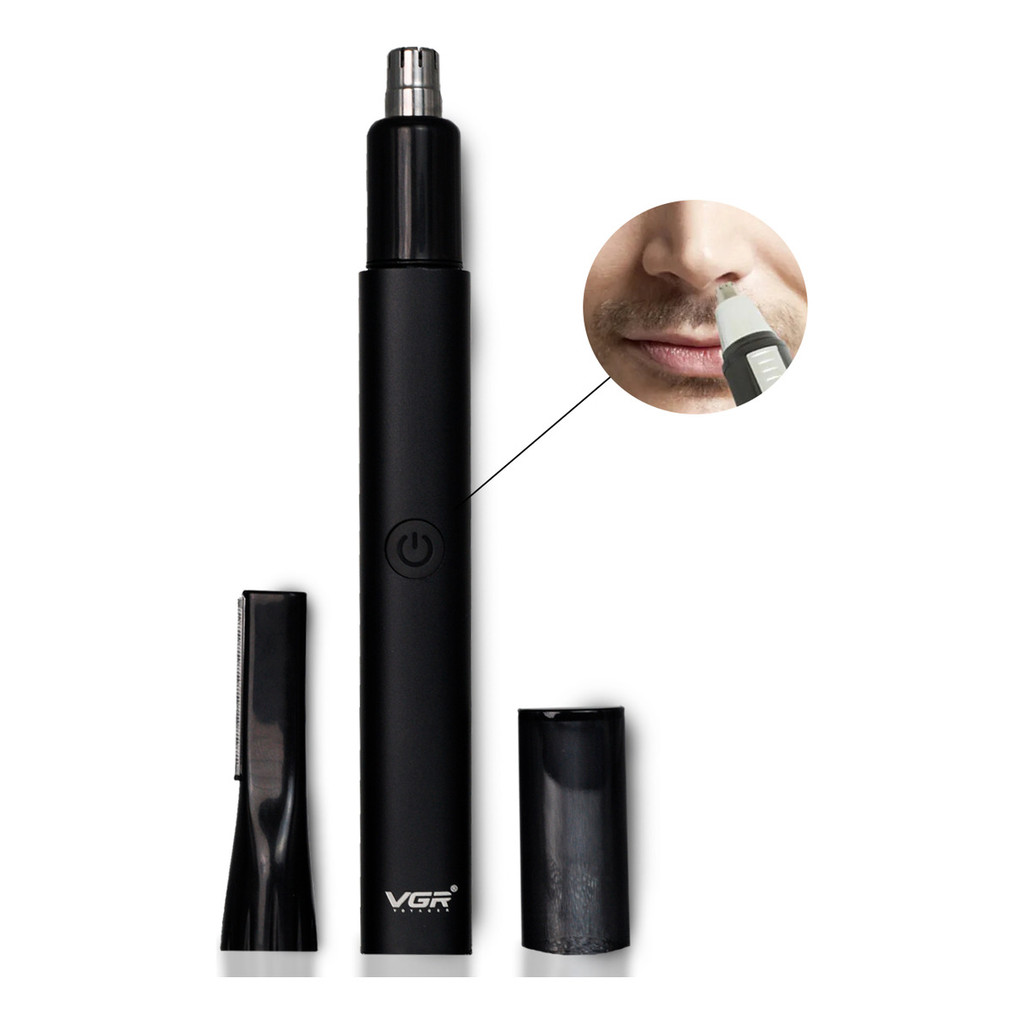 Aparador De Pelos Nasais Vgr Oiv-615 Bivolt Preto - Beauty