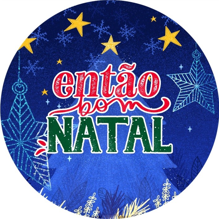 Tapete De Festa Em Lona Redondo Natal 3,0 x 3,0m