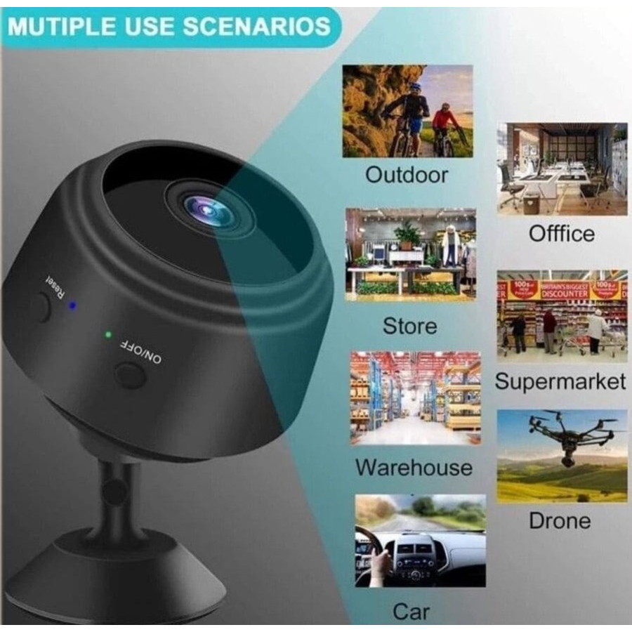 Mini Câmera A9 Câmera de segurança doméstica 1080P HD WIFI Câmera de segurança externa pra ambientes