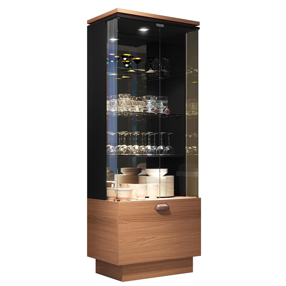 Cristaleira Aura Sala de Estar com Portas de Vidro em Oferta na Shopee