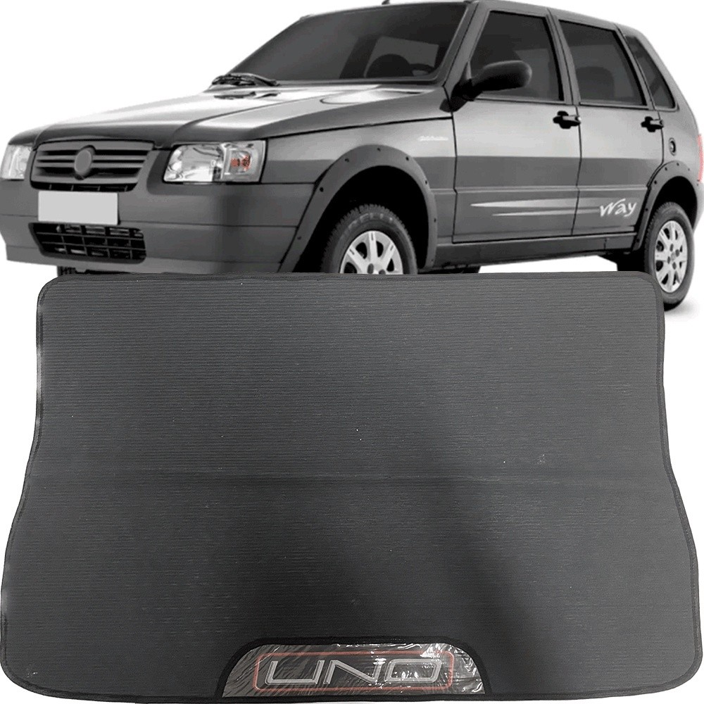 TAPETE EMBORRACHADO PARA PORTA MALA MALAS ESPECIFICO DO CARRO FIAT UNO 2004 A 2013 QUADRADO