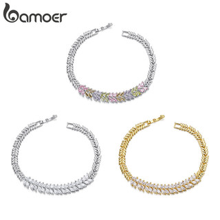 Pulseira Bamoer Folha Espumante Estilo Europa-Americano Banhado A Cobre Ouro Branco Presente Para Mulheres em Oferta na Shopee