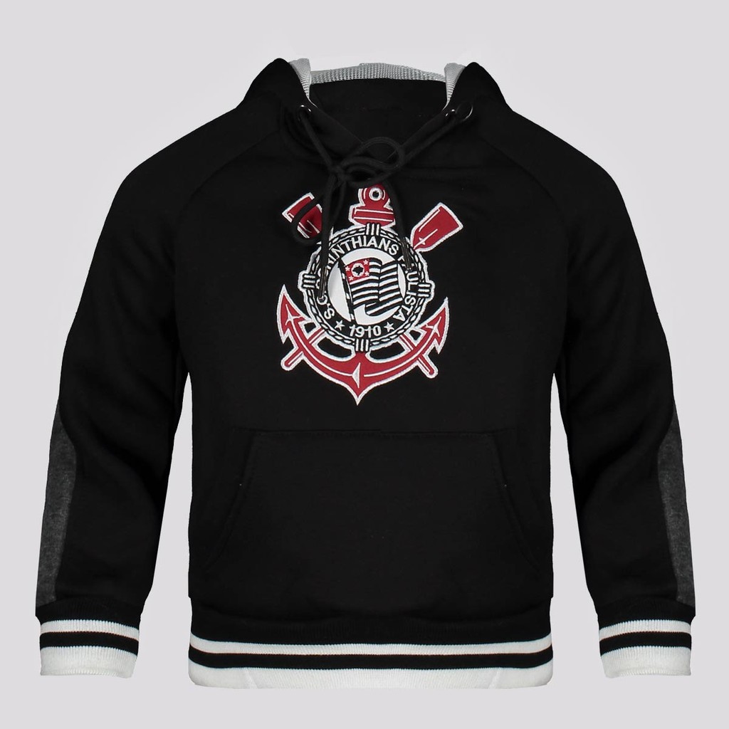 Moletom Corinthians Escudo SCCP Juvenil em Oferta na Shopee