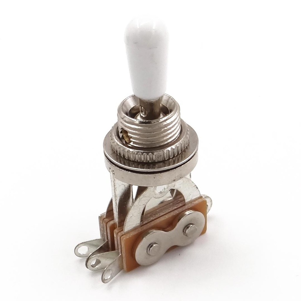 Chave Seletora Les Paul 3P Cromada Toogle Knob Branco Elepha