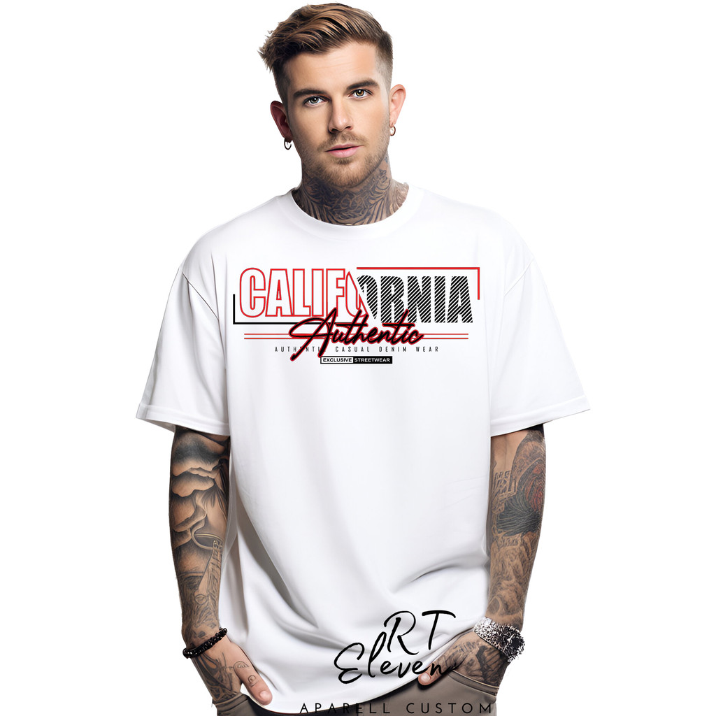 Camiseta Oversized Streetwear California Masculina e feminina 100% Algodão Malha Premium
