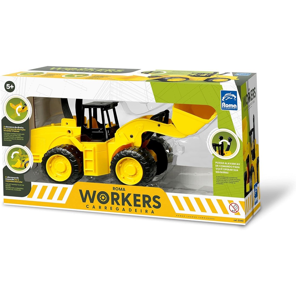 TRATOR CARREGADEIRA AMARELA ROMA WORKERS - ROMA JENSEN