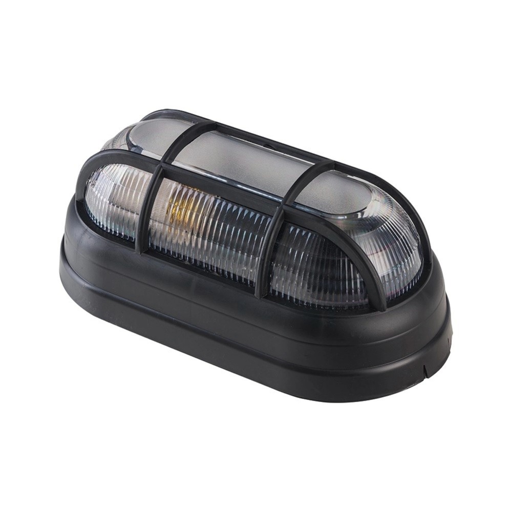 Kit 5 Luminária Arandela Tartaruga Bocal E-27 Preta - OPL