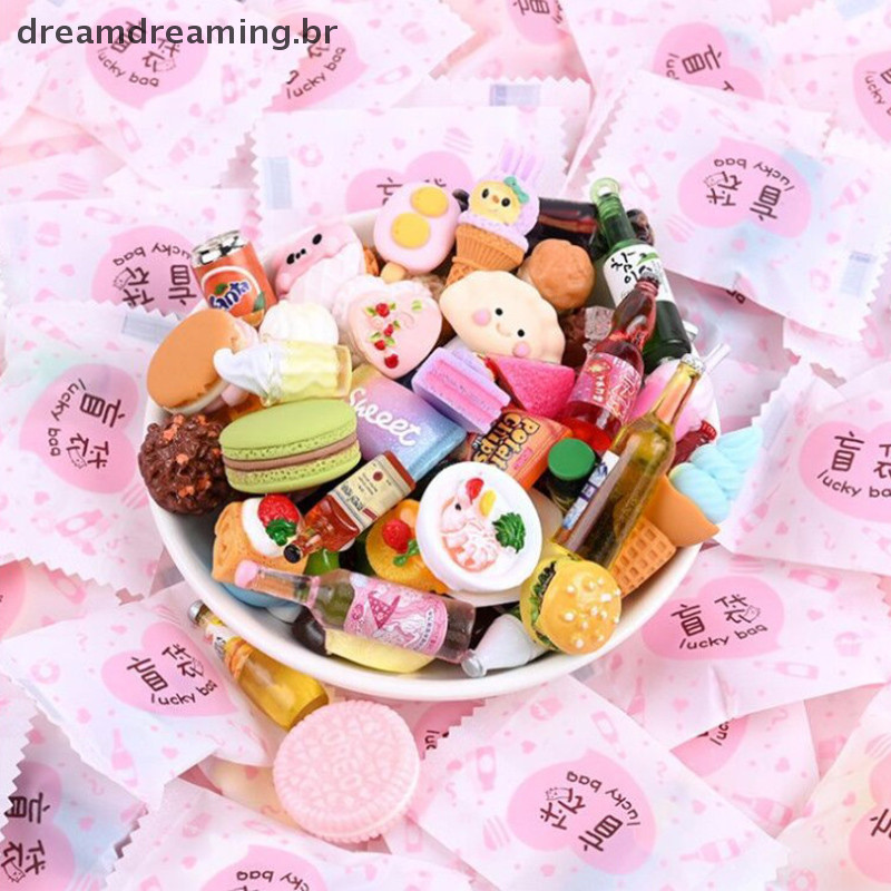 10pcs Simulação Em Miniatura Não Repetitiva Comida Estresse Alívio Brinquedos Bebida .