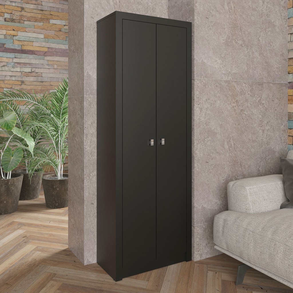 Armário para Escritório 2 Portas Preto Me4105 - Tecno Mobili - Home & Living
