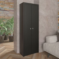 Armário para Escritório 2 Portas Preto Me4105 - Tecno Mobili
