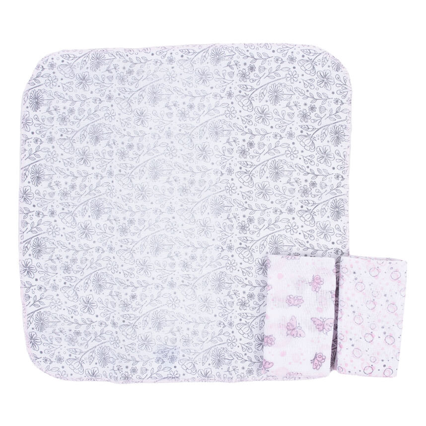 Kit Pano De Boca Minasrey Composê Estampa Borboleta - 03 Peças em Oferta na Shopee