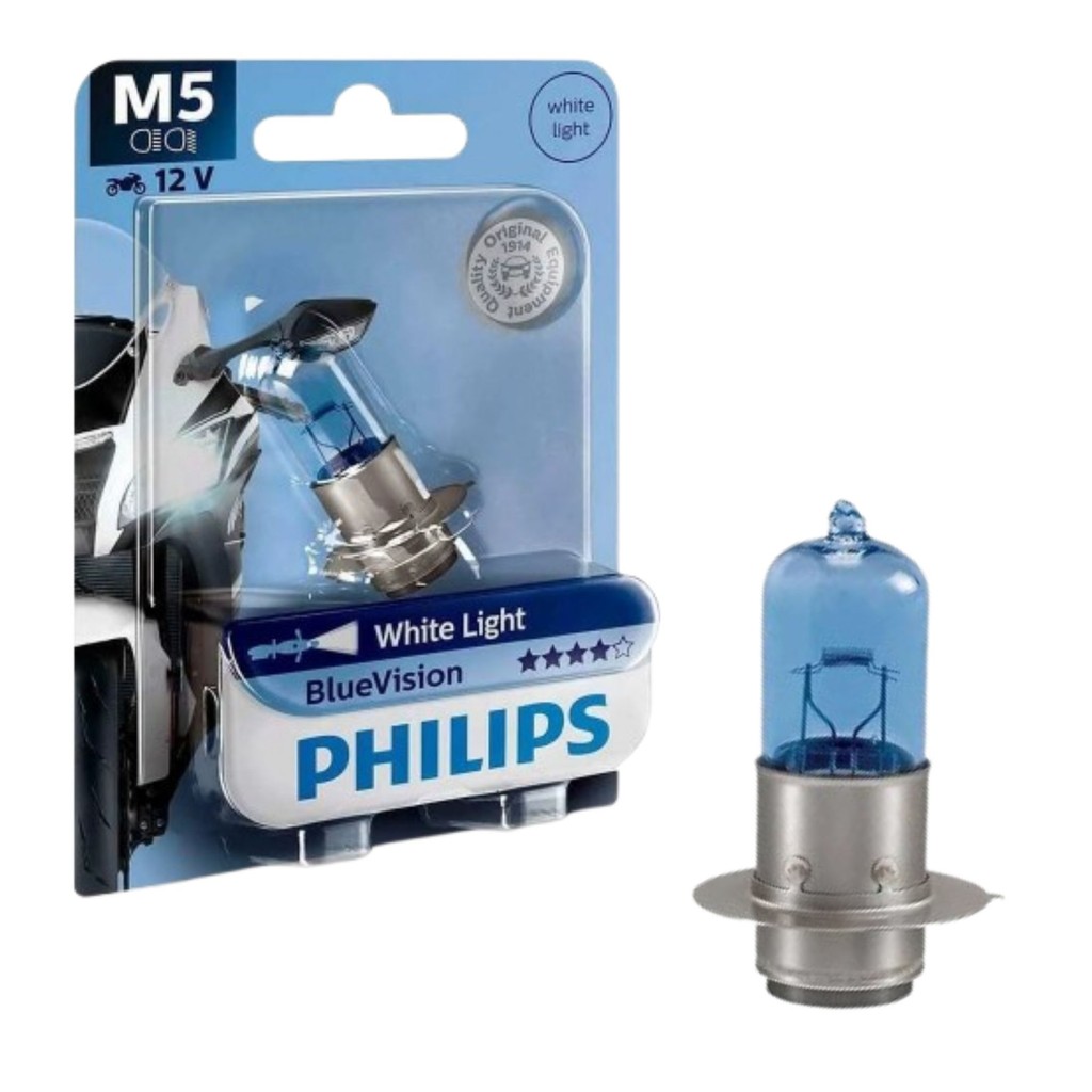 Lâmpada Philips Blue Vision Moto Honda M5 35/35w - Unitária em Oferta na Shopee