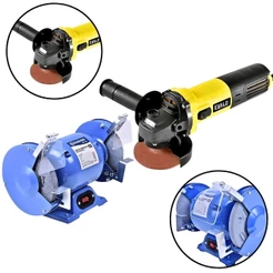 Kit Moto Esmeril 6 POL 1/2 HP e Esmerilhadeira Angular 4.1/2 POL EVALD