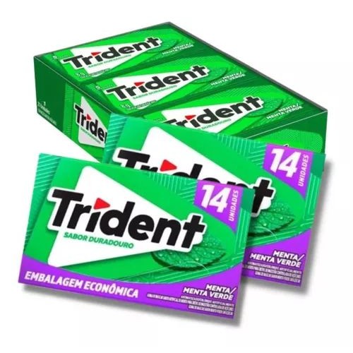 Chiclete Trident 14s 12 Unidades Menta