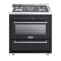 Fogão Venax Temis 5 Bocas a Gas Mesa de Inox Preto
