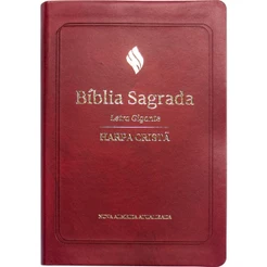 Bíblia Sagrada NAA | Letra Gigante | Harpa Cristã | Luxo | Vinho