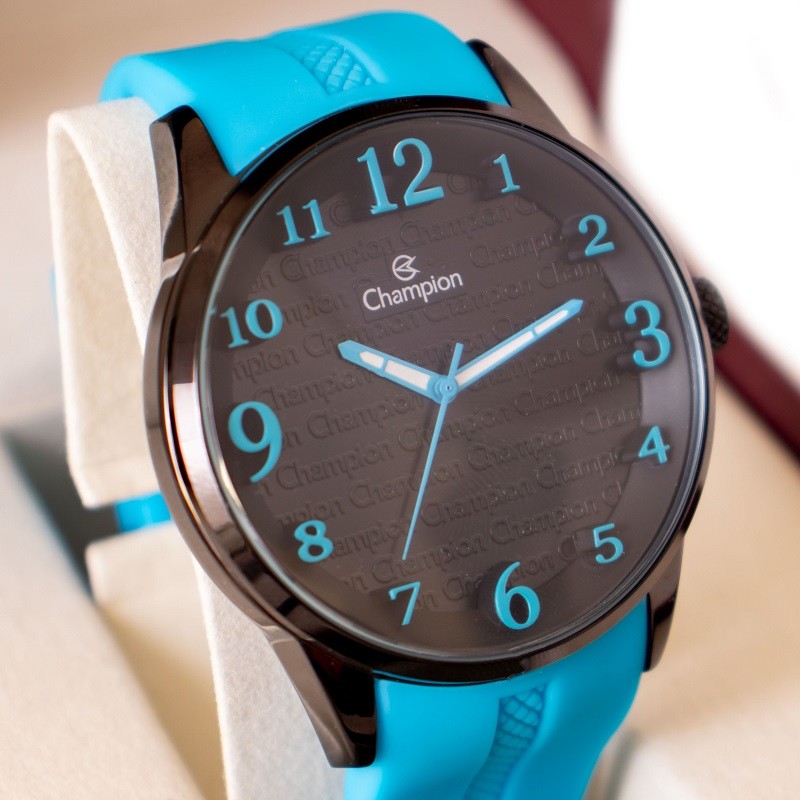 Relógio Masculino Esportivo Champion Azul Barato Homem Esposo Marido Namorado CH30224F