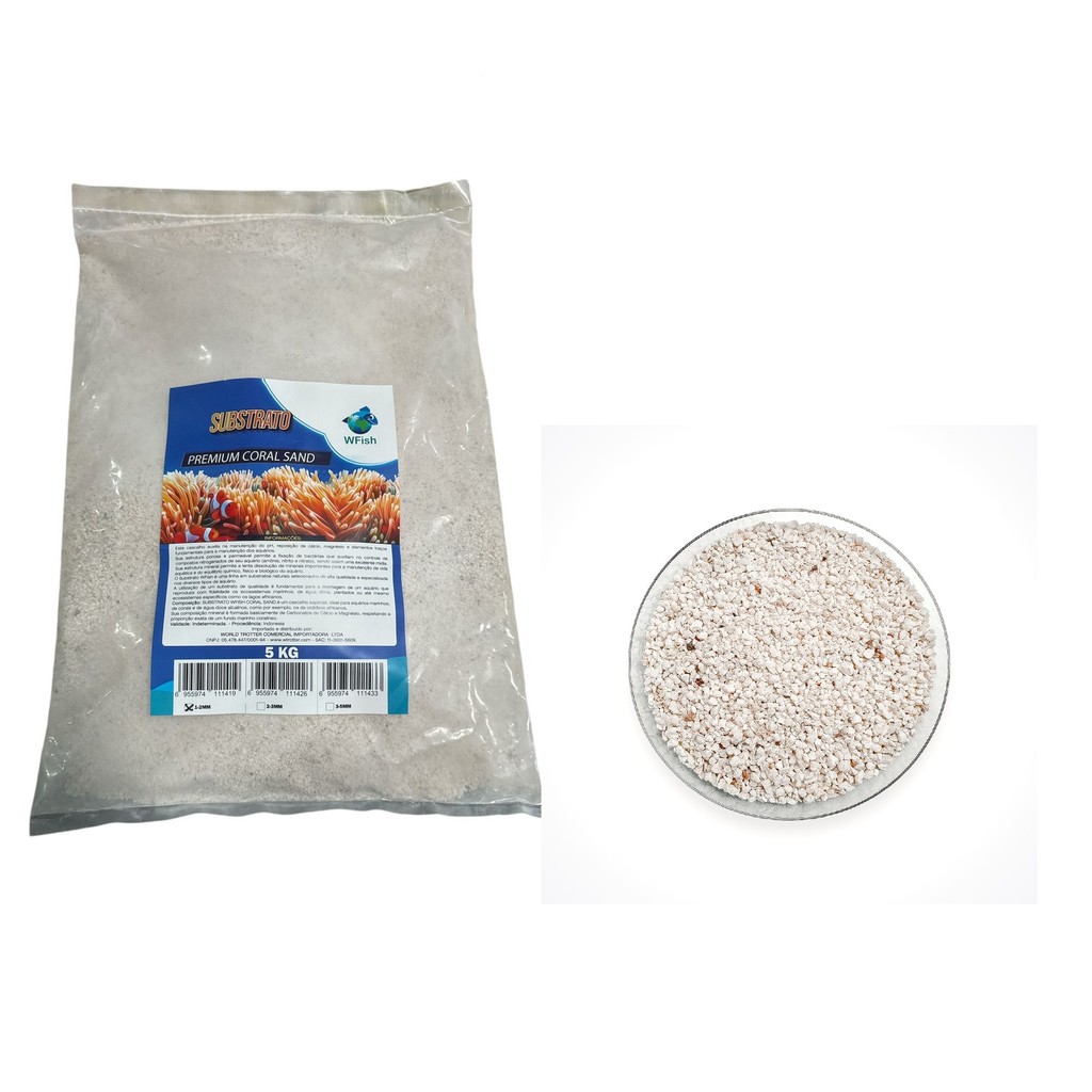 Substrato P/ Marinho Wfish Aragonita Sand #01 5kg