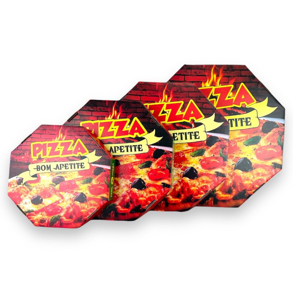 CAIXA DE PIZZA OITAVADA 40CM - KIT50UN IFOOD DELIVERY em Oferta na Shopee