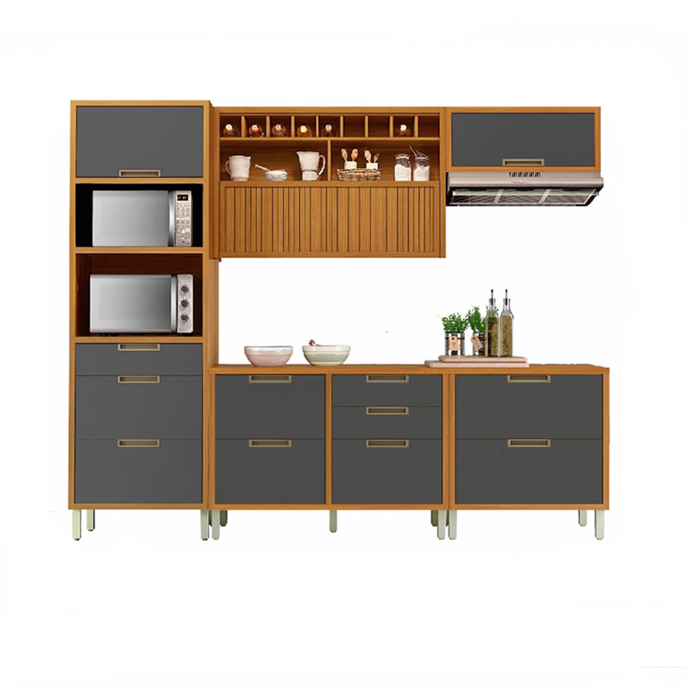 Cozinha Modulada 5 Peças Ripado Nesher Mdf Imperatriz