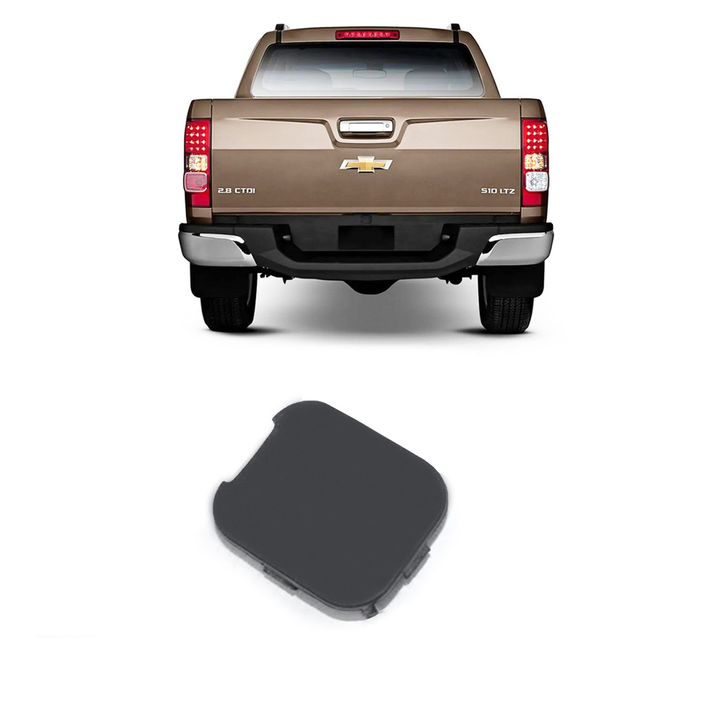 Tampa Capa Reboque Guincho Chevrolet S10 2012 a 2021 Trava do Estepe Para-choque Traseiro