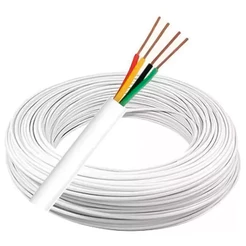 Rolo Cabo Para Instalação De Alarme Branco 0,40mm X 4 Vias 100 Metros Infinity Profissional