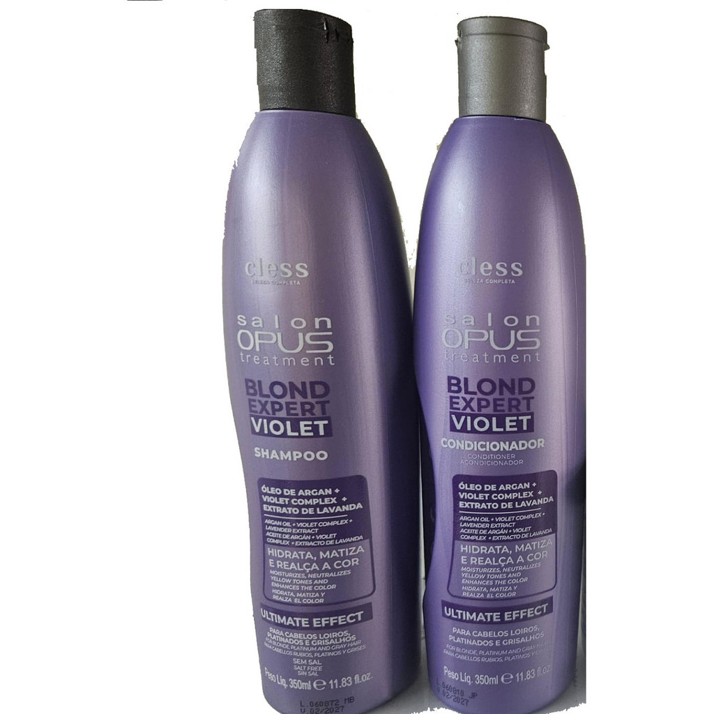 Kit Salon Opus Desamarelador Shampoo 350ml + Cond 350ml em Oferta na Shopee