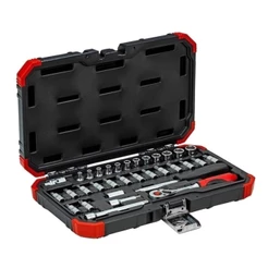 Jogo de Soquetes com Encaixe de 1/4 Pol. 33 Peças Gedore Red
