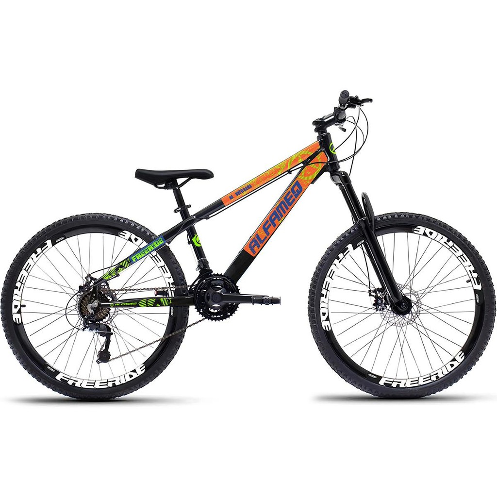 Bicicleta Alfameq Freeride Na Quebrada Aro 26 Freio a Disco 21 Marchas Shimano