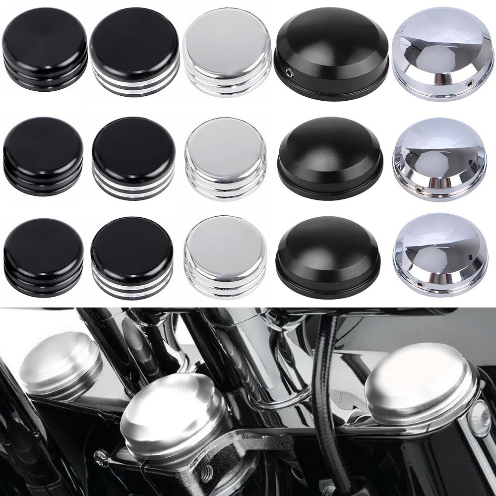 Tampas Da Haste Do Tubo Garfo Superior Motocicleta , De Porca Para Harley Sportster XL 883 1200 , Dyna Low Rider FXD L/L