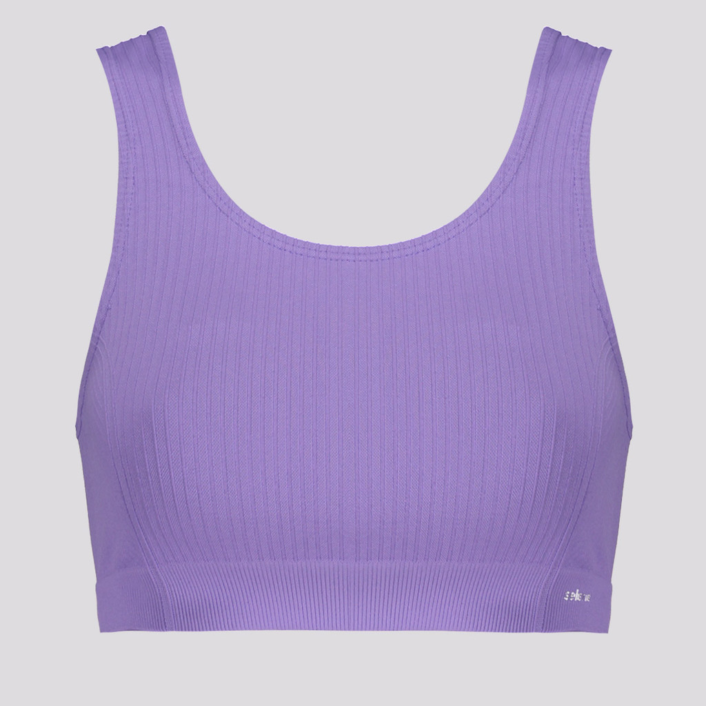Top Canelado Selene Sem Costura Feminino Lilás
