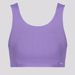Top Canelado Selene Sem Costura Feminino Lilás
