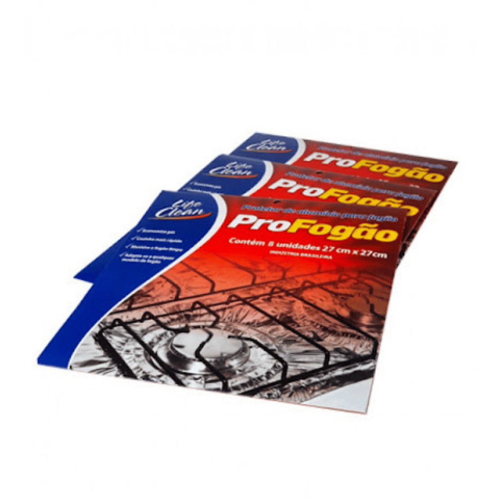 KIT 48 UNIDADES FORRA FOGAO ALUMINIO LIFE CLEAN