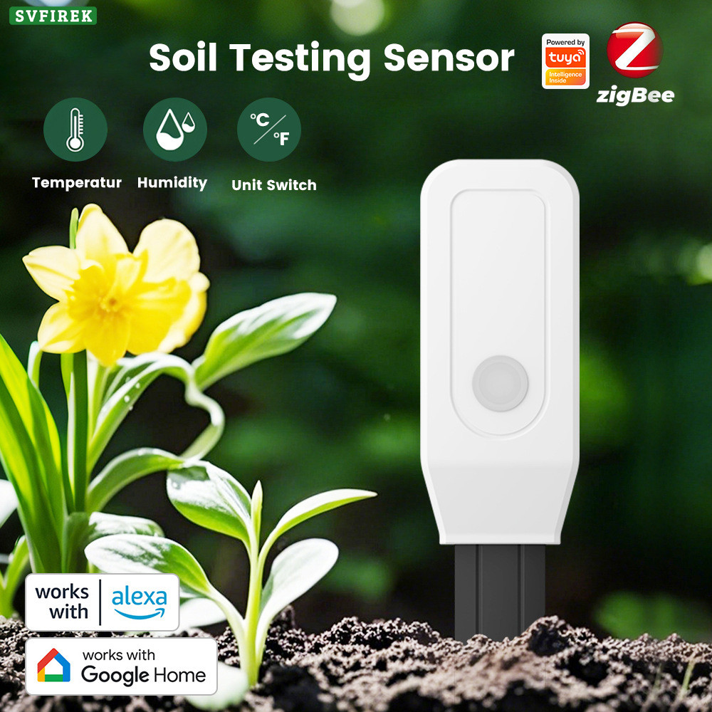 Testador Inteligente De Umidade Do Solo WiFi/Zigbee3.0 Detector Temperatura Precisa Sensor Irrigação Automática Compatív