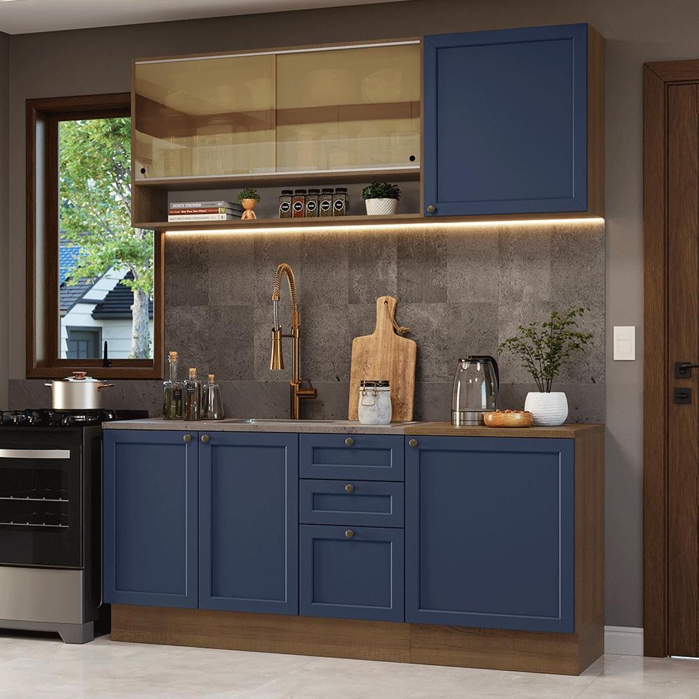 Armário de Cozinha Compacta 180 cm Vik Madesa 04