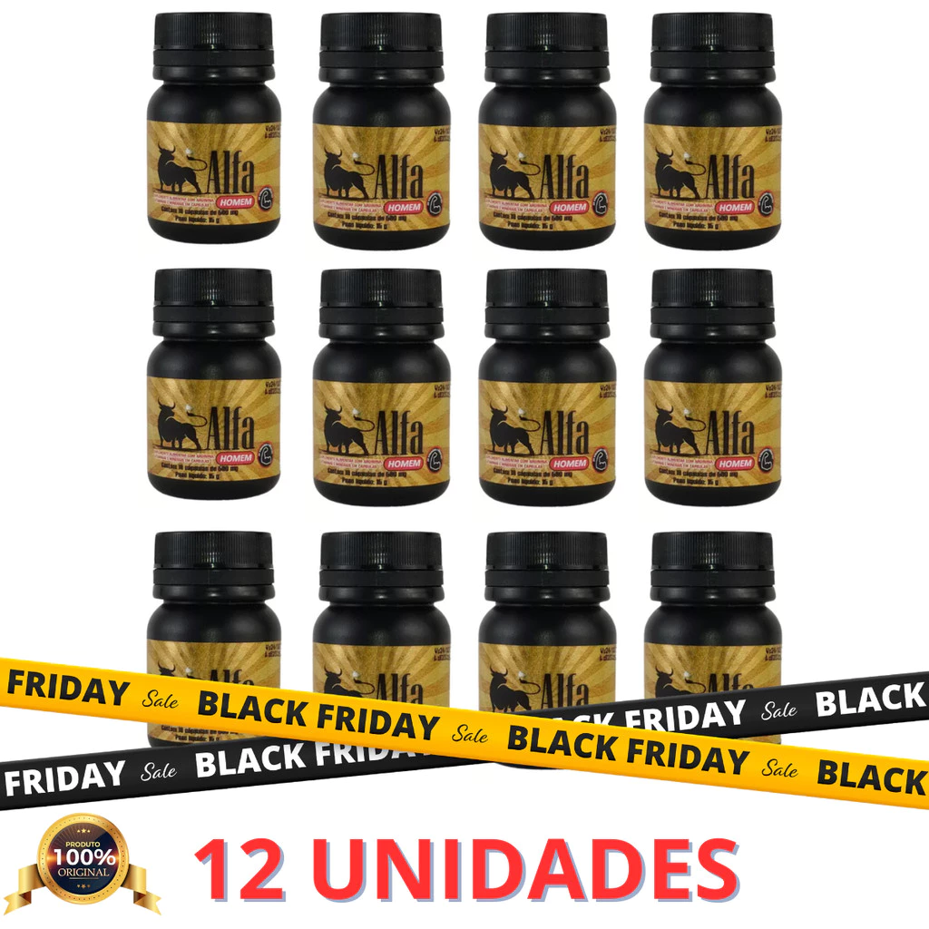 Kit 12 Alfa Homem – Suplemento Alimentar Natural Masculino | 10 Cápsulas