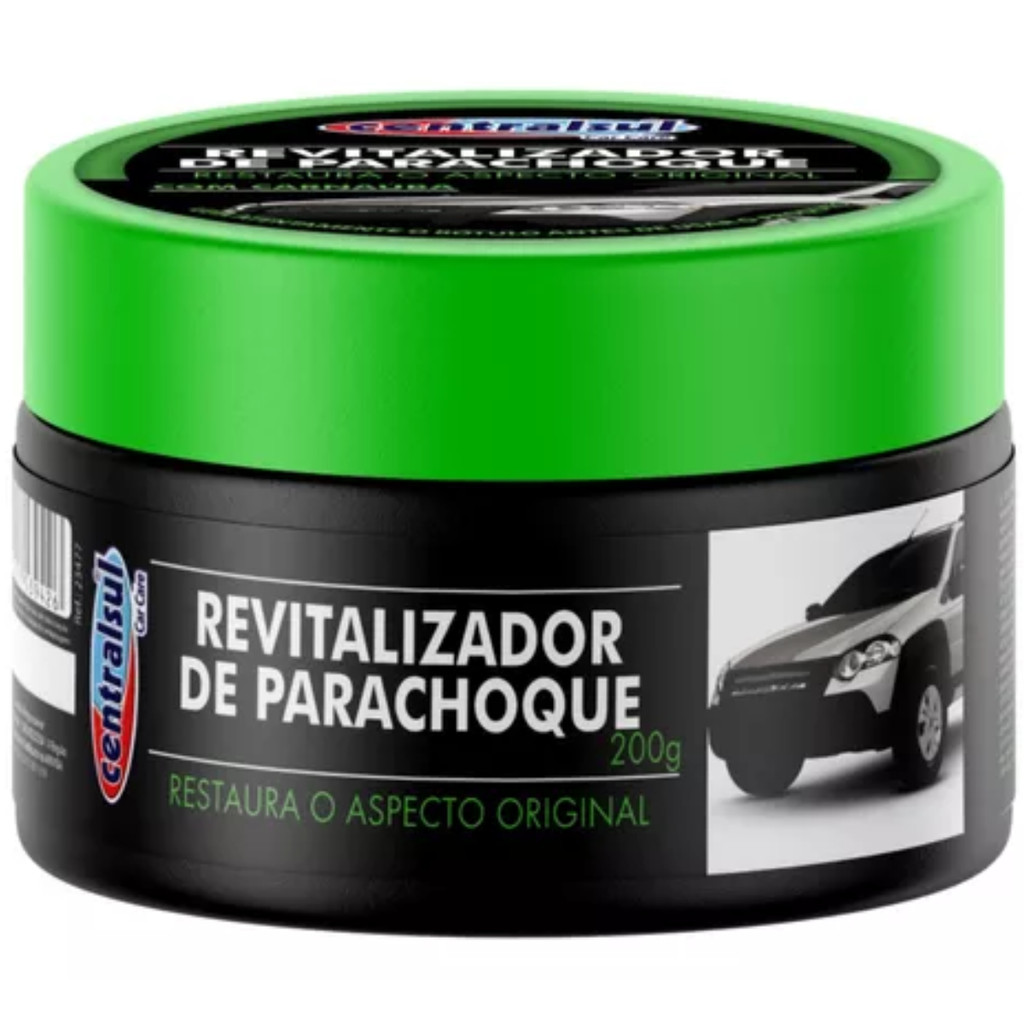 Revitalizador para Parachoques 200g Restaura Cor, Protege e Dá Brilho para Plásticos e Borrachas