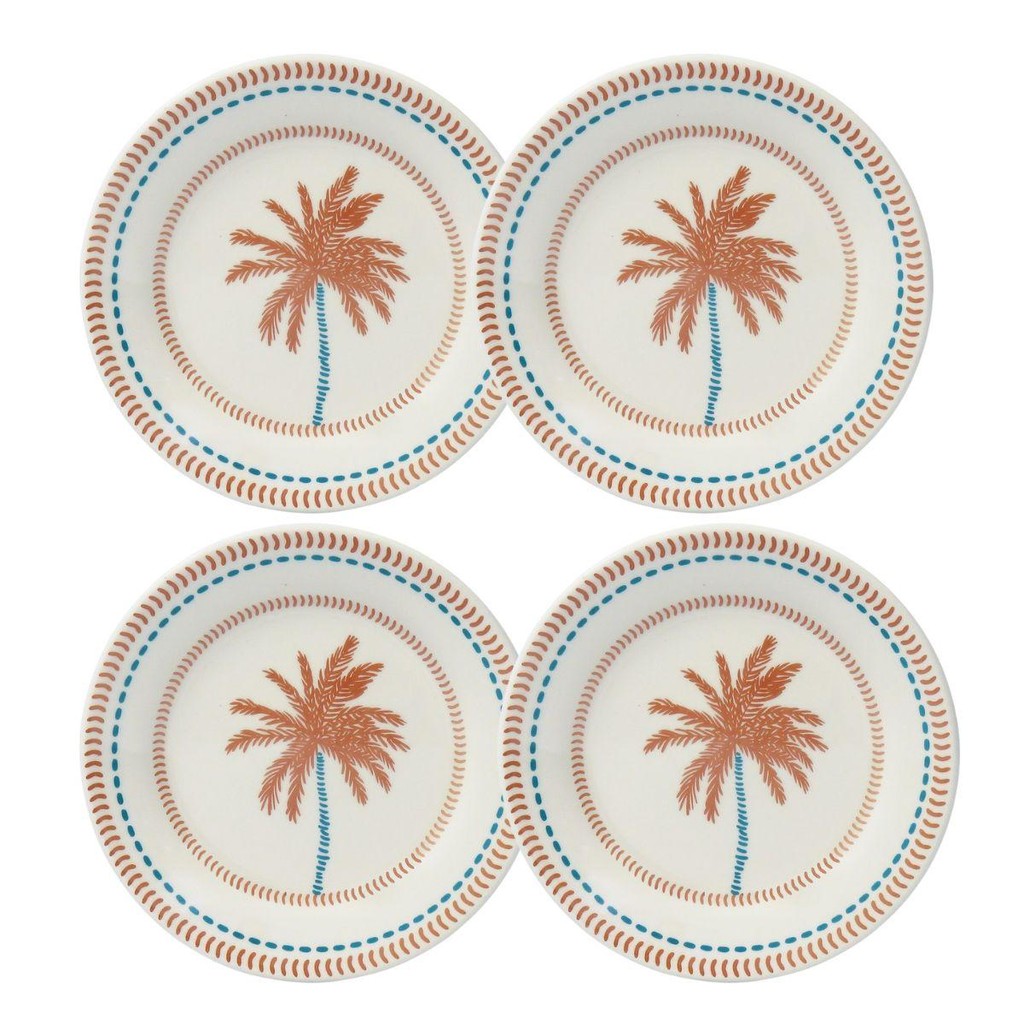 Jogo de 4 Pratos Sobremesa 18 cm Donna Caribe