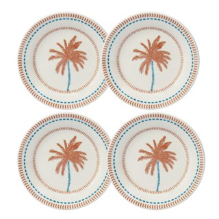Jogo de 4 Pratos Sobremesa 18 cm Donna Caribe em Oferta na Shopee