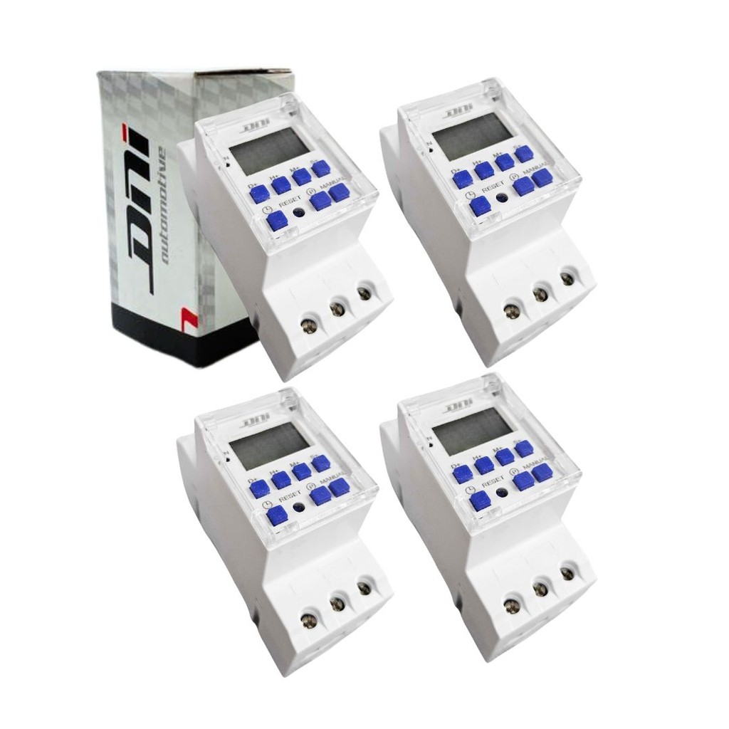 Kit 4 Timer Digital Quadro de Energia Com 56 Programações Semanais 8 Programações Diárias 220v