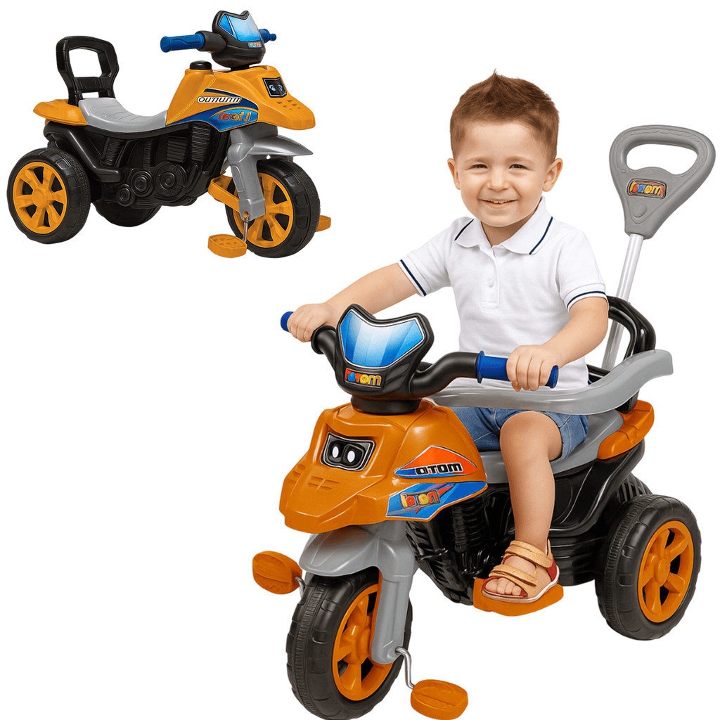 Moto Trail Infantil 2 em 1 Maral com Pedal e Empurrador Laranja em Oferta na Shopee