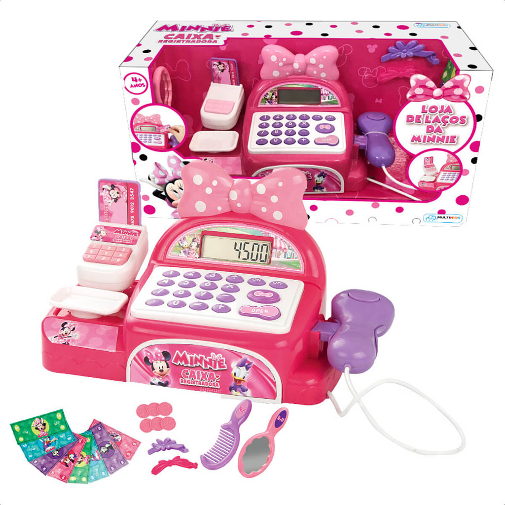 Caixa Registradora Loja de Laço Minnie Multikids - BR1183 em Oferta na Shopee