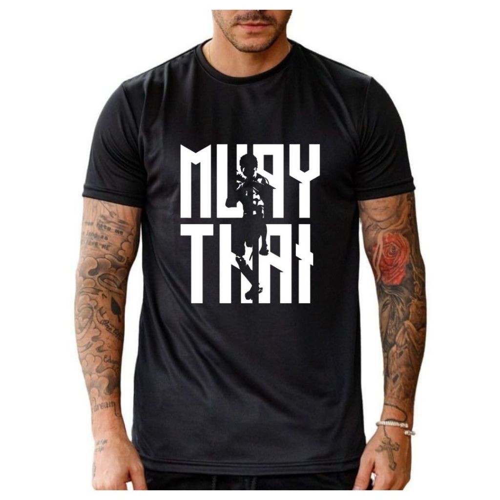 Camiseta Camisa básica camiseta  para treino academia corrida musculação personalizada luta Muay Thai masculina feminina