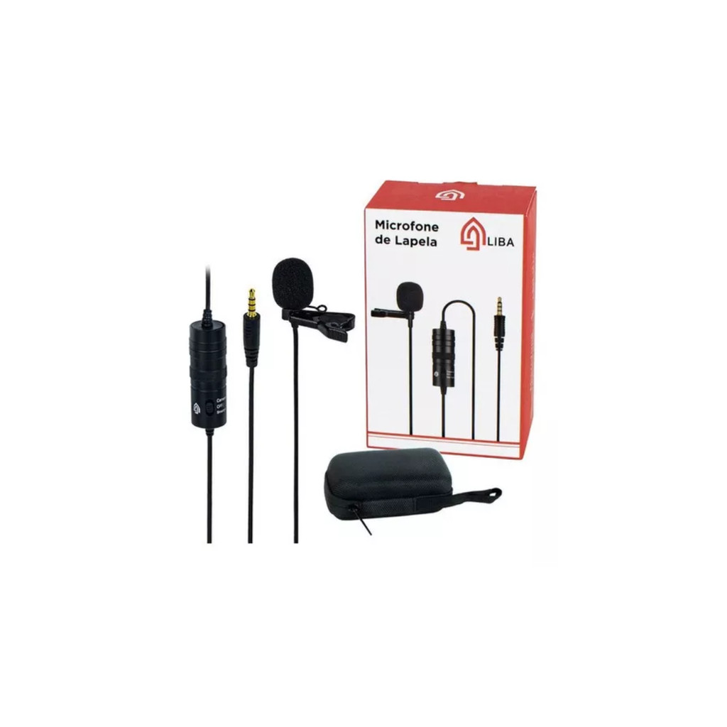 MICROFONE DE LAPELA LBN-M10 LIBA PRETO