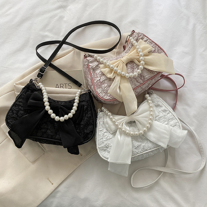 CHENXIAOHONG Bolsa Feminina com Laço Retrô Elegante