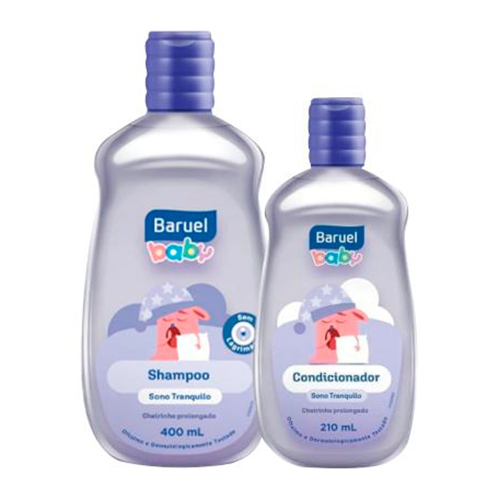 Kit Shampoo 400ml e Condicionador 210ml Baruel Baby Sono Tranquilo - Beauty